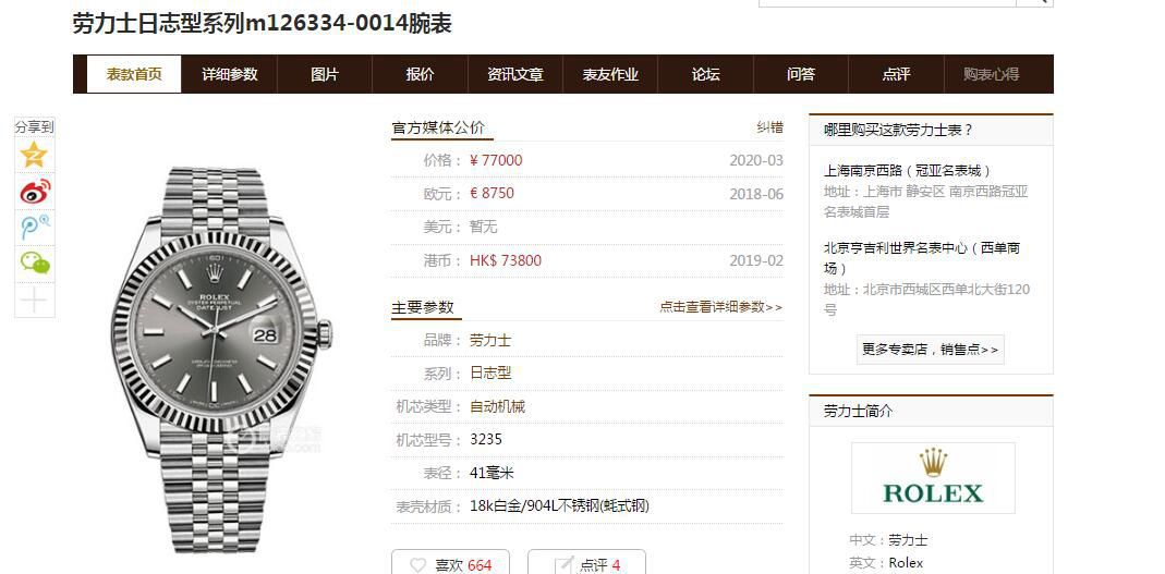 AR Factory 1比1 Knockoff  Watches V3版本41毫米 Rolex   Datejust m126334-0014 wrist watches  / R600