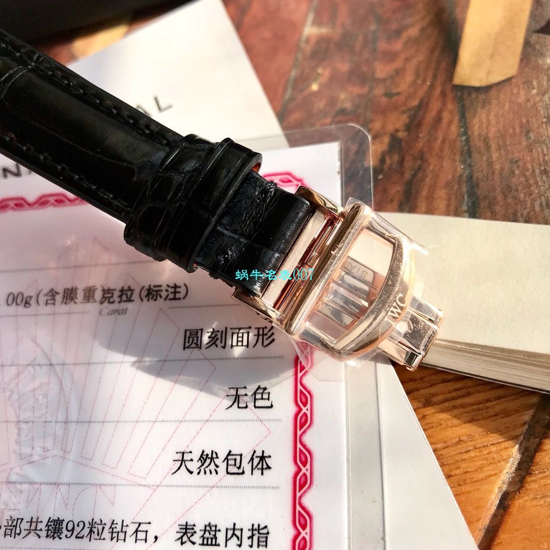 渠道原单 IWC 柏涛菲诺真钻瑞士 Movement 女表IW357406 wrist watches  / WG530