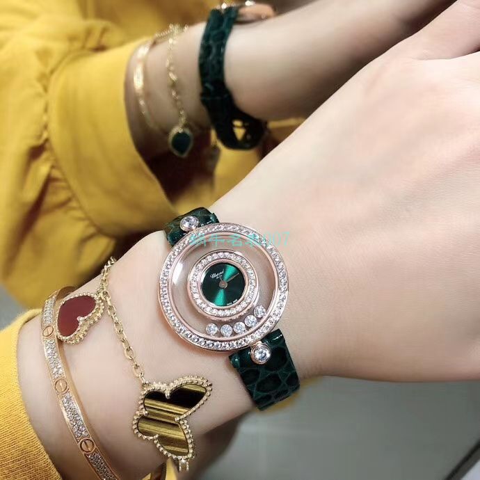 BV Factory  High quality  Replica  Chopard 女表快乐钻203957-5209 wrist watches  / XB062