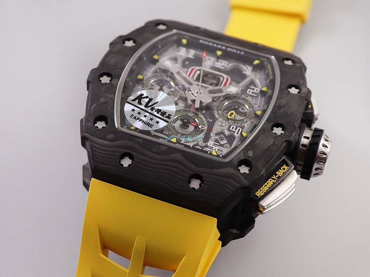 KV Factory  top  Replica  RICHARD MILLE RM-011锻造 carbon fiber 系列【原版 carbon fiber 纹路】V2全新升级版 / KVRM11V2