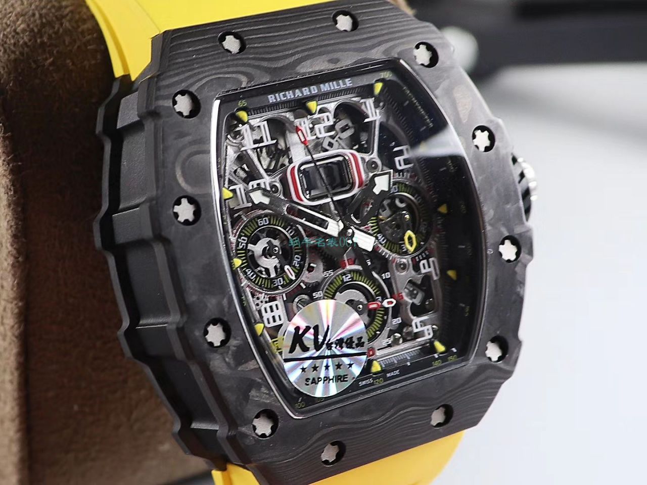 KV Factory  top  Replica  RICHARD MILLE RM-011锻造 carbon fiber 系列【原版 carbon fiber 纹路】V2全新升级版 / KVRM11V2