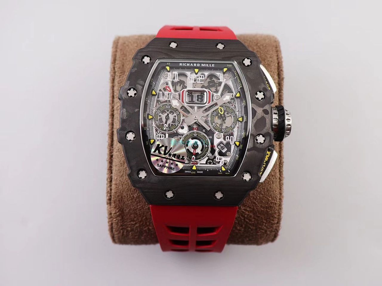 KV Factory  top  Replica  RICHARD MILLE RM-011锻造 carbon fiber 系列【原版 carbon fiber 纹路】V2全新升级版 / KVRM11V2