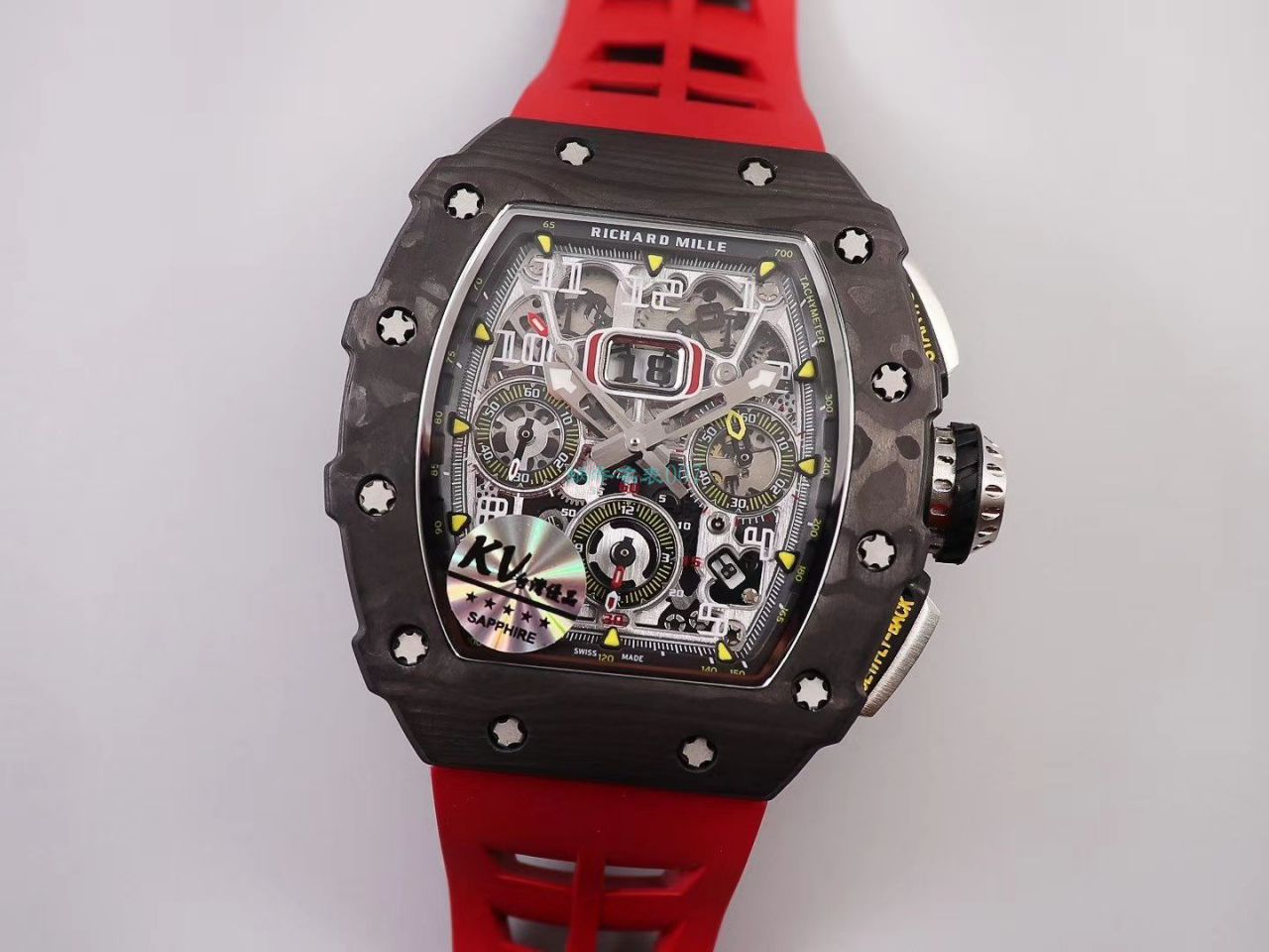 KV Factory  top  Replica  RICHARD MILLE RM-011锻造 carbon fiber 系列【原版 carbon fiber 纹路】V2全新升级版 / KVRM11V2