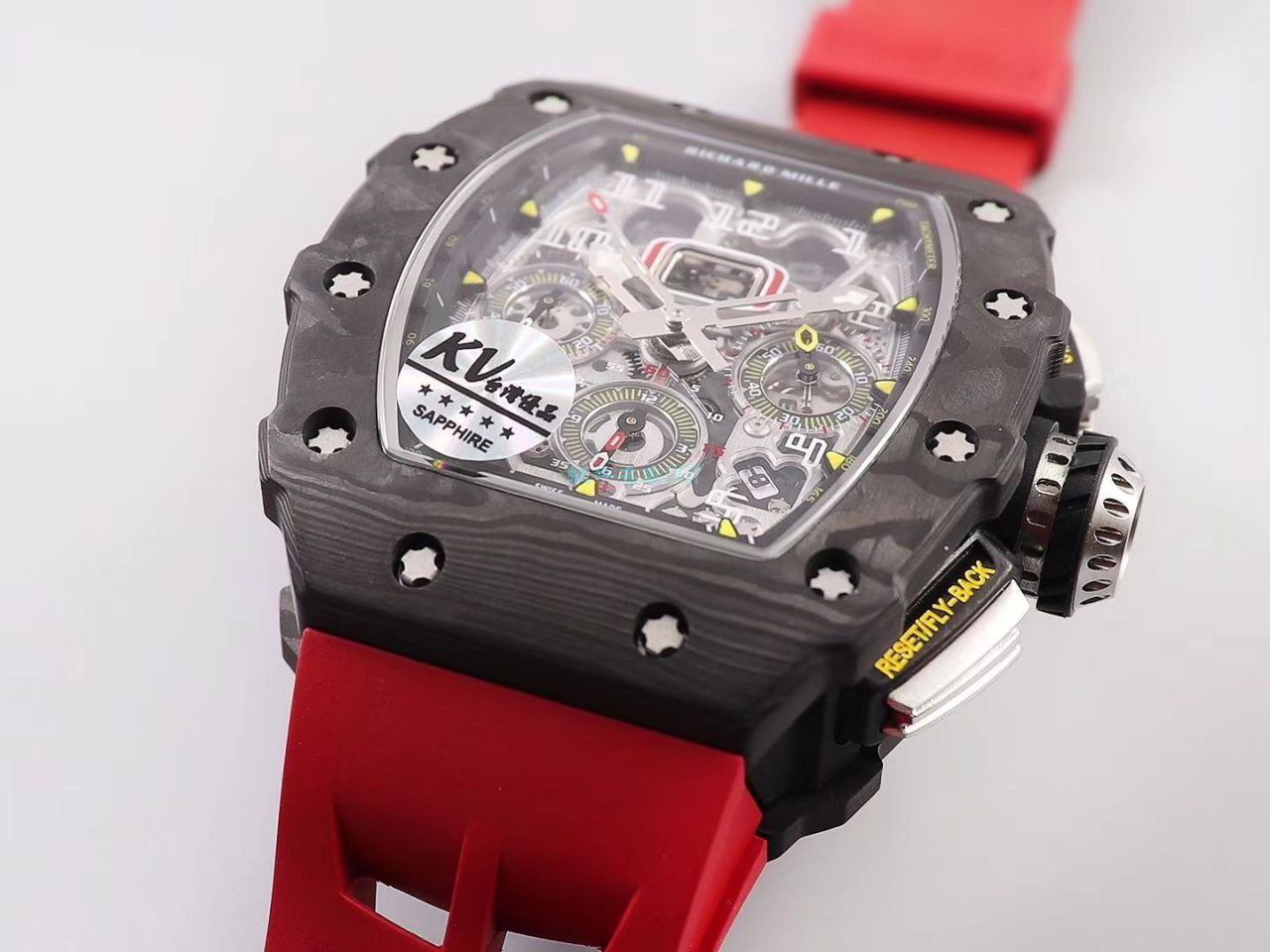 KV Factory  top  Replica  RICHARD MILLE RM-011锻造 carbon fiber 系列【原版 carbon fiber 纹路】V2全新升级版 / KVRM11V2