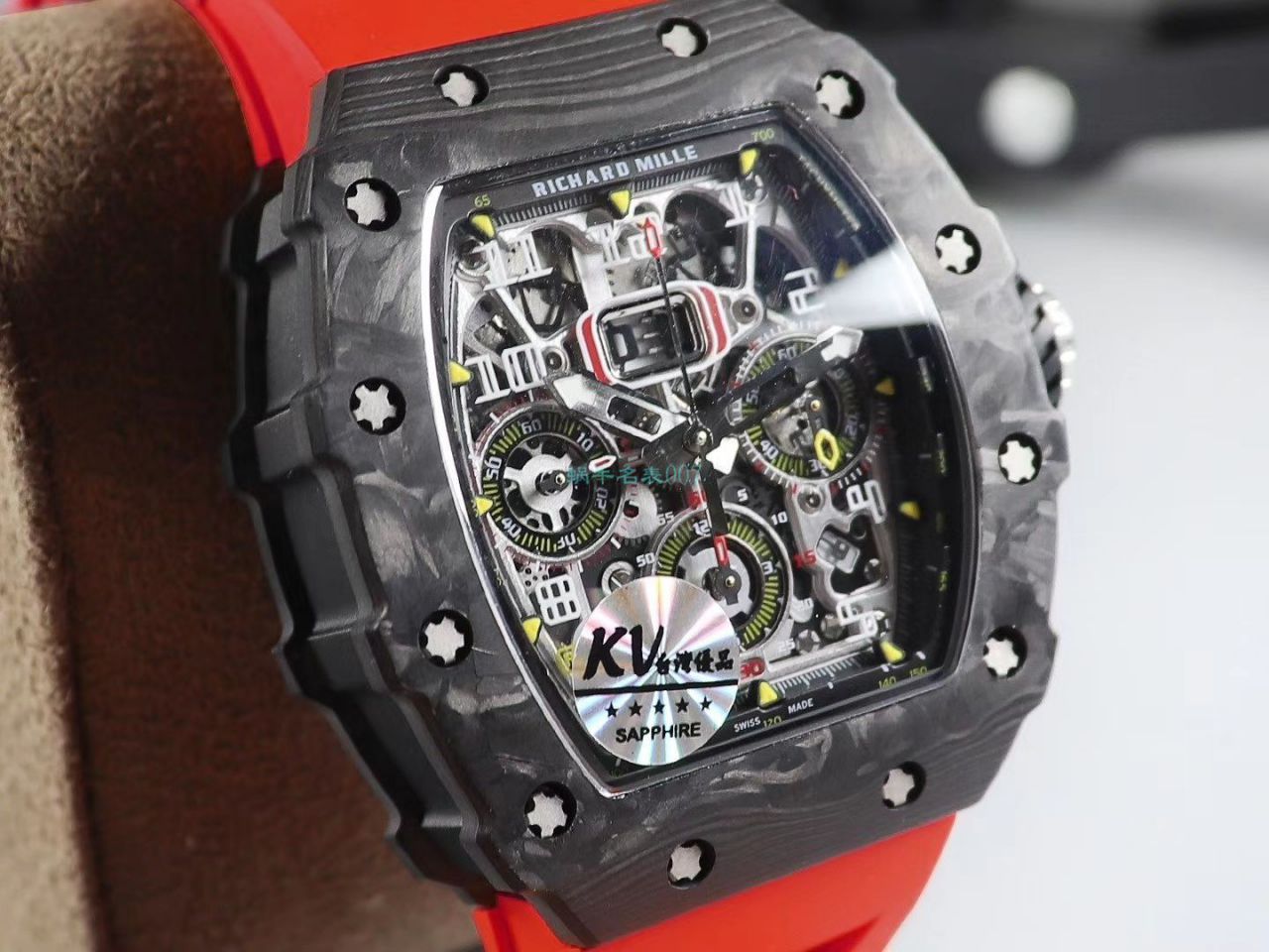 KV Factory  top  Replica  RICHARD MILLE RM-011锻造 carbon fiber 系列【原版 carbon fiber 纹路】V2全新升级版 / KVRM11V2