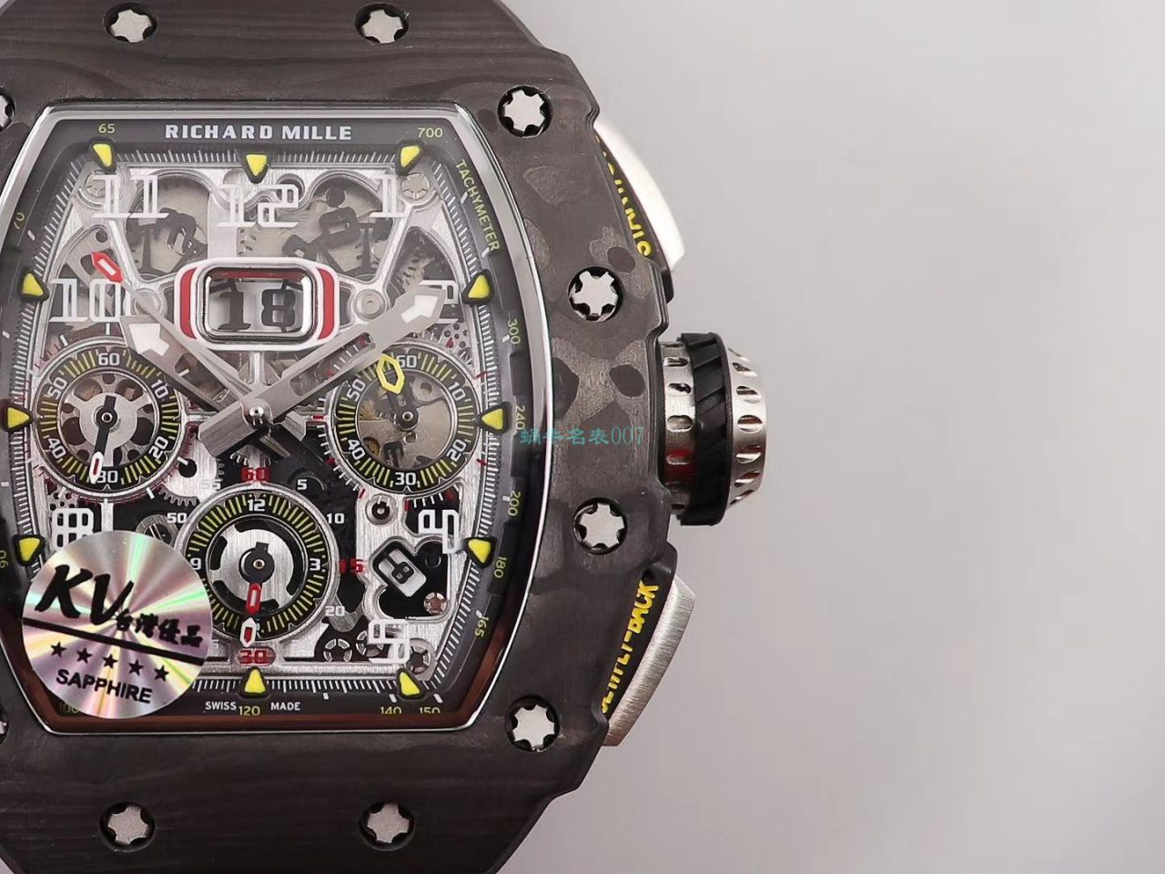 KV Factory  top  Replica  RICHARD MILLE RM-011锻造 carbon fiber 系列【原版 carbon fiber 纹路】V2全新升级版 / KVRM11V2