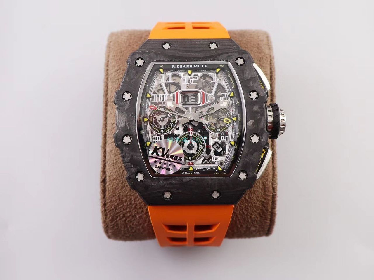 KV Factory  top  Replica  RICHARD MILLE RM-011锻造 carbon fiber 系列【原版 carbon fiber 纹路】V2全新升级版 / KVRM11V2