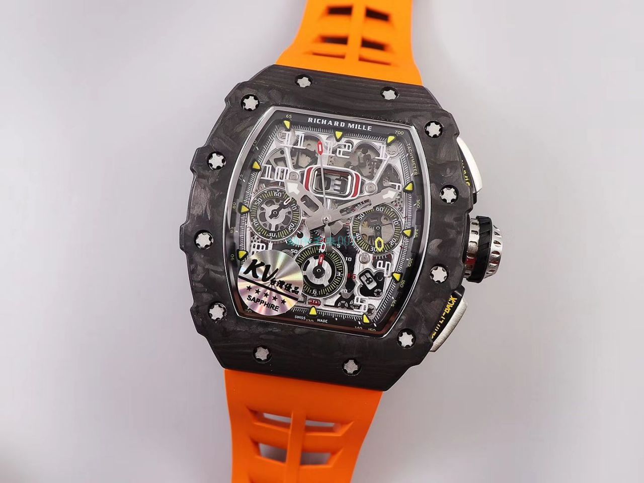KV Factory  top  Replica  RICHARD MILLE RM-011锻造 carbon fiber 系列【原版 carbon fiber 纹路】V2全新升级版 / KVRM11V2