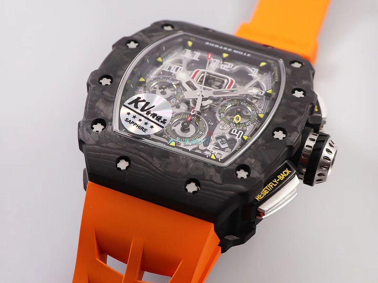 KV Factory  top  Replica  RICHARD MILLE RM-011锻造 carbon fiber 系列【原版 carbon fiber 纹路】V2全新升级版 / KVRM11V2