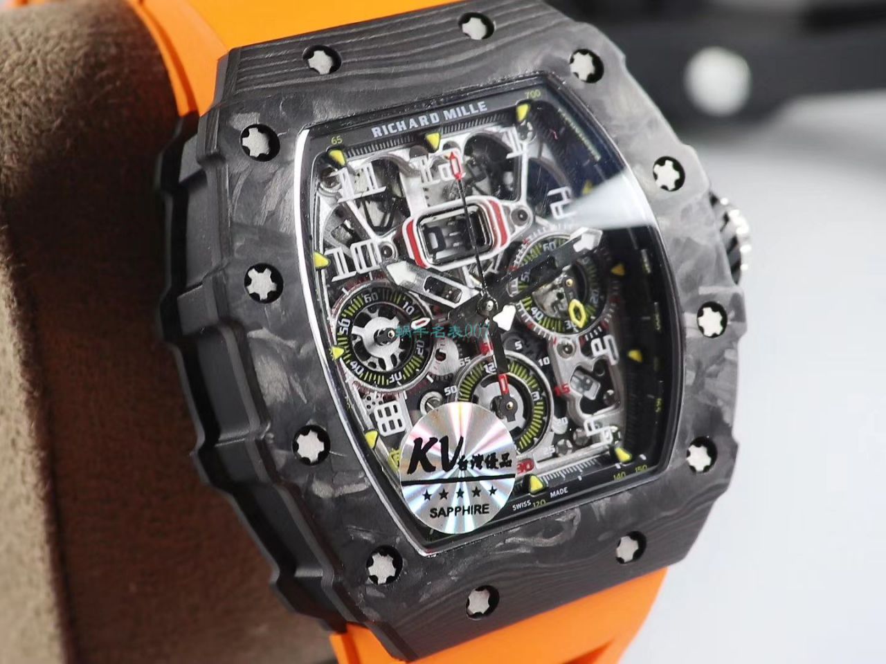 KV Factory  top  Replica  RICHARD MILLE RM-011锻造 carbon fiber 系列【原版 carbon fiber 纹路】V2全新升级版 / KVRM11V2