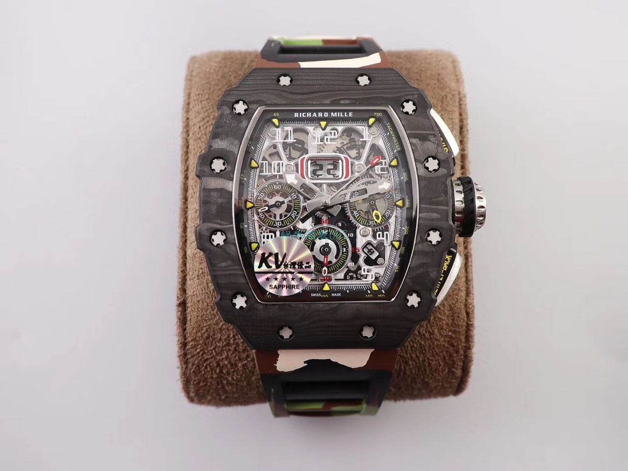 KV Factory  top  Replica  RICHARD MILLE RM-011锻造 carbon fiber 系列【原版 carbon fiber 纹路】V2全新升级版 / KVRM11V2