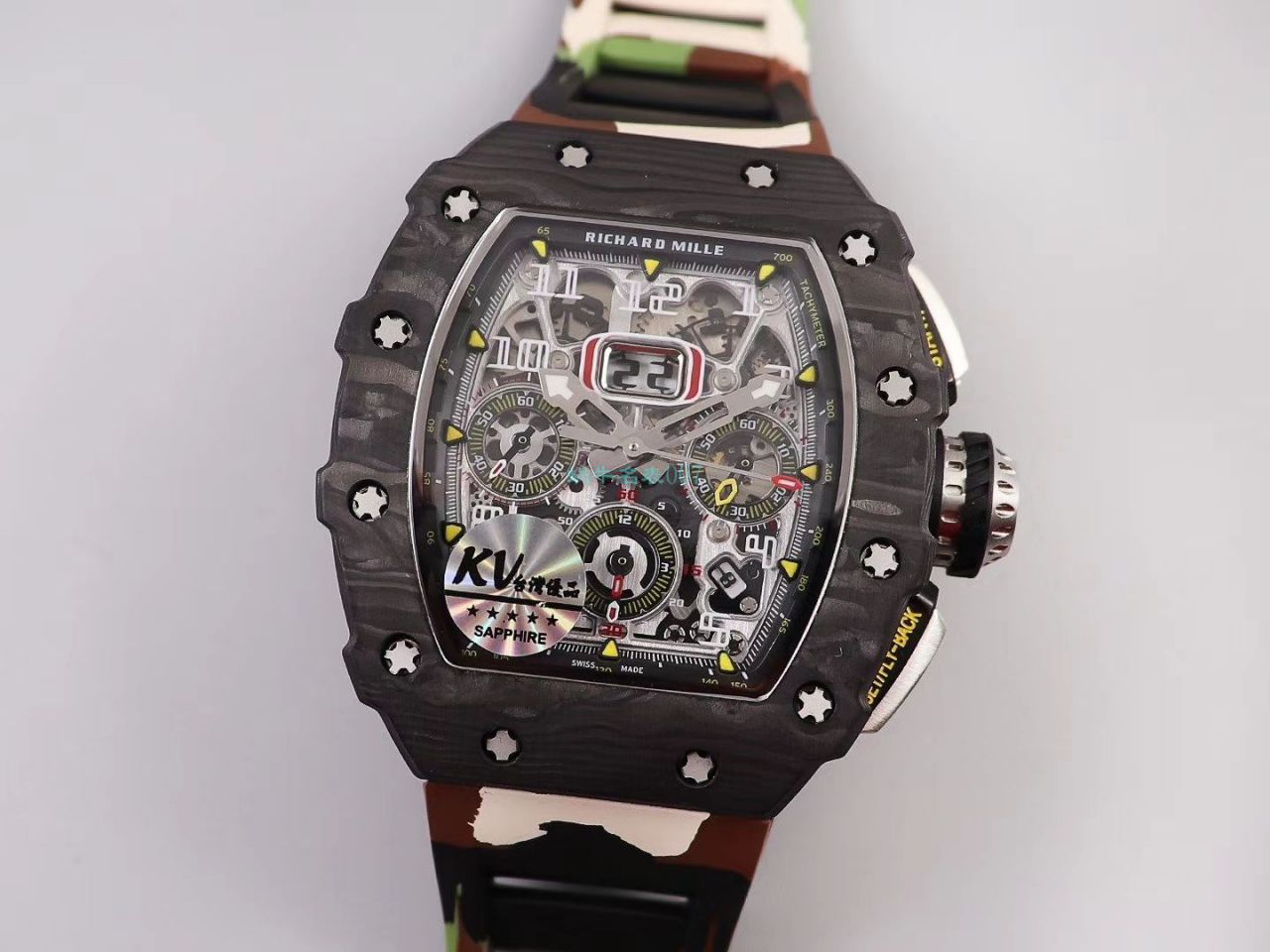 KV Factory  top  Replica  RICHARD MILLE RM-011锻造 carbon fiber 系列【原版 carbon fiber 纹路】V2全新升级版 / KVRM11V2