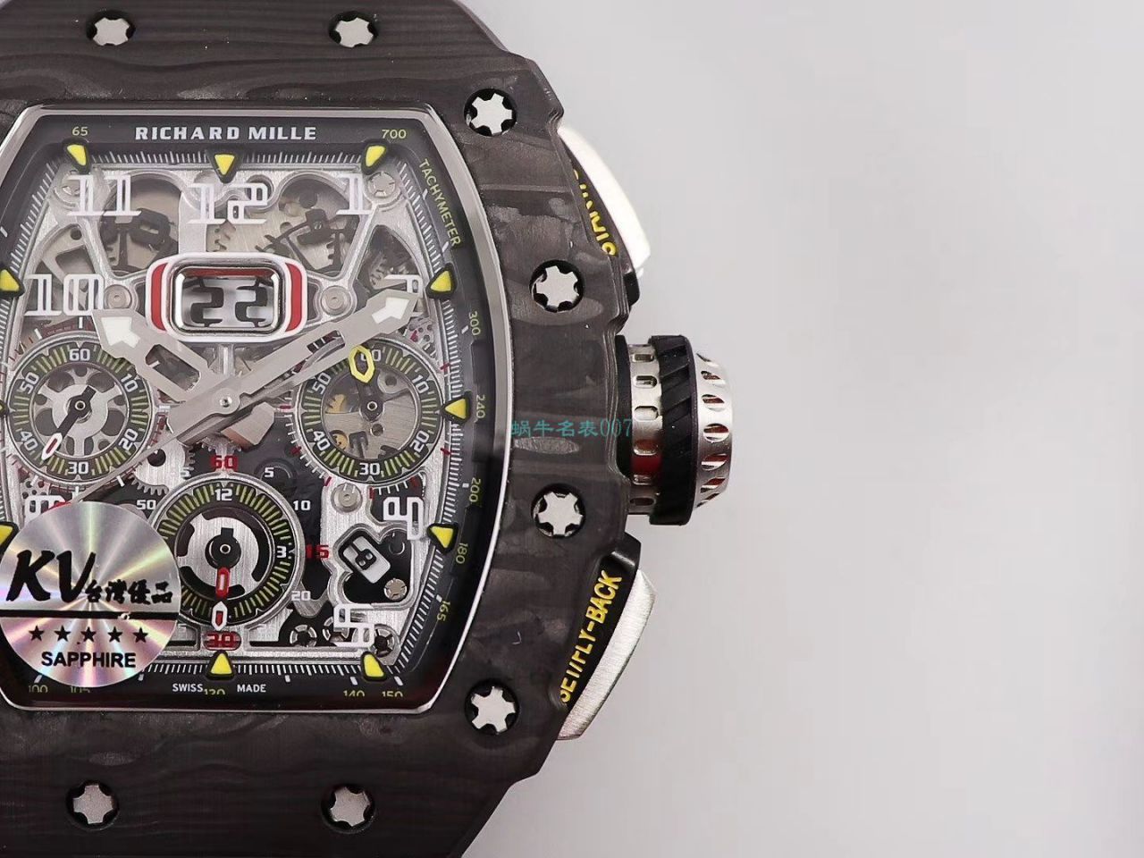 KV Factory  top  Replica  RICHARD MILLE RM-011锻造 carbon fiber 系列【原版 carbon fiber 纹路】V2全新升级版 / KVRM11V2