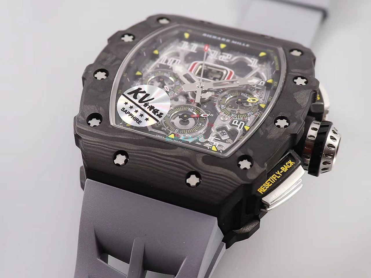 KV Factory  top  Replica  RICHARD MILLE RM-011锻造 carbon fiber 系列【原版 carbon fiber 纹路】V2全新升级版 / KVRM11V2