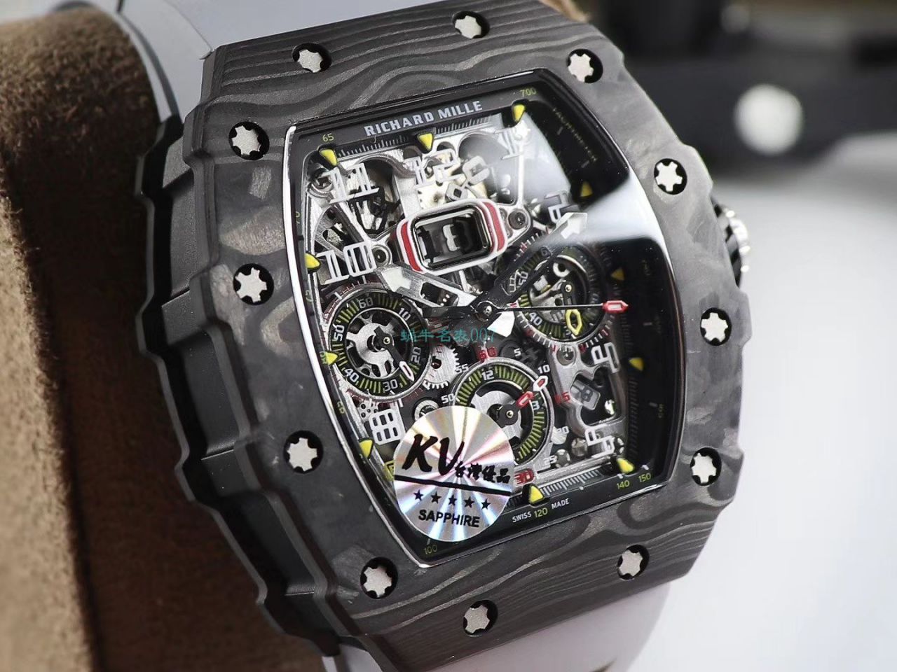 KV Factory  top  Replica  RICHARD MILLE RM-011锻造 carbon fiber 系列【原版 carbon fiber 纹路】V2全新升级版 / KVRM11V2