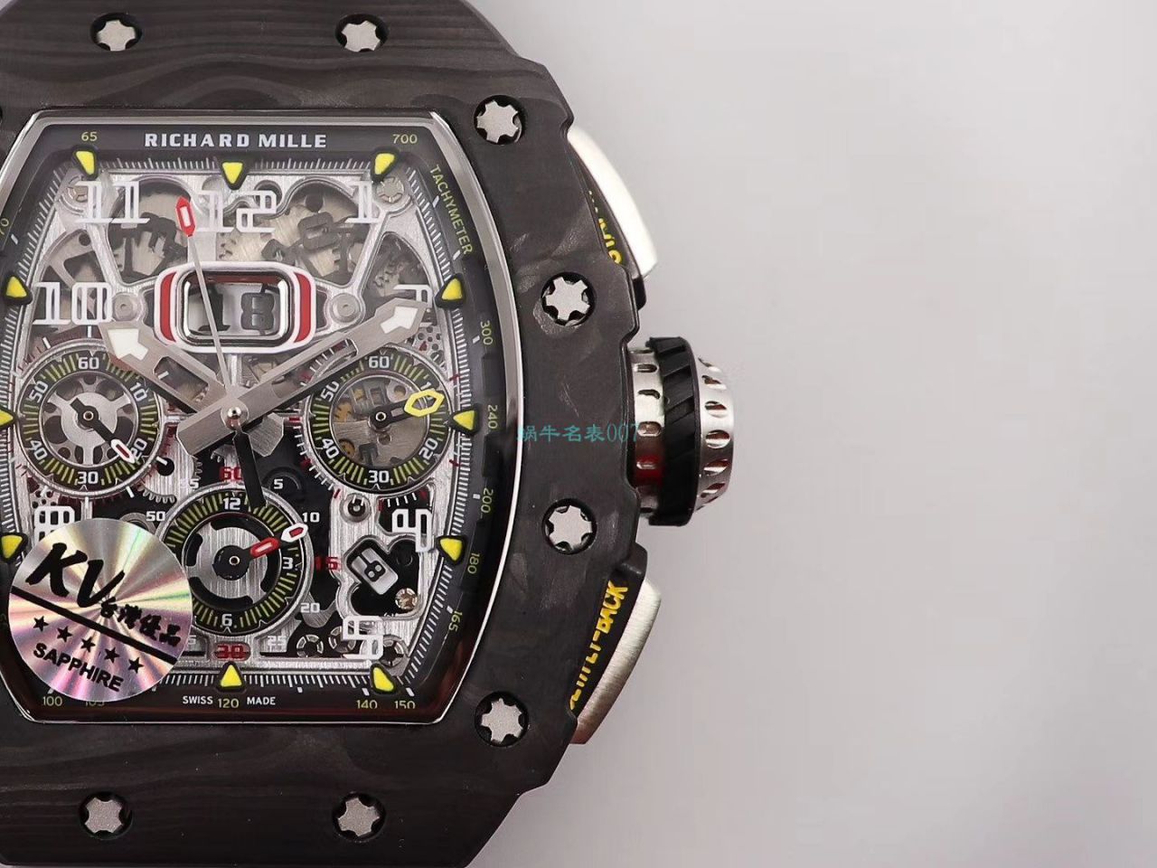 KV Factory  top  Replica  RICHARD MILLE RM-011锻造 carbon fiber 系列【原版 carbon fiber 纹路】V2全新升级版 / KVRM11V2
