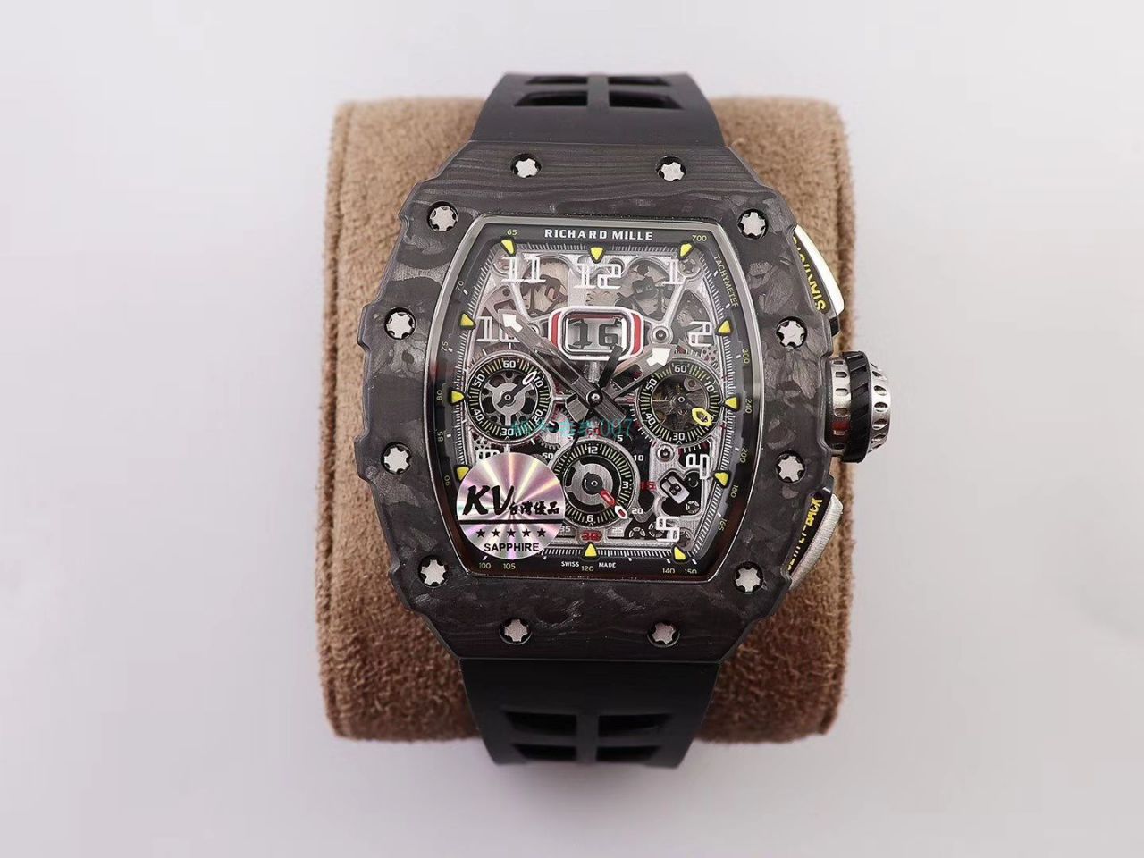 KV Factory  top  Replica  RICHARD MILLE RM-011锻造 carbon fiber 系列【原版 carbon fiber 纹路】V2全新升级版 / KVRM11V2