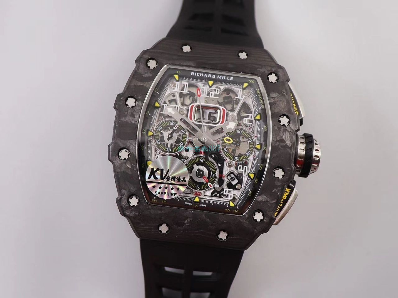 KV Factory  top  Replica  RICHARD MILLE RM-011锻造 carbon fiber 系列【原版 carbon fiber 纹路】V2全新升级版 / KVRM11V2