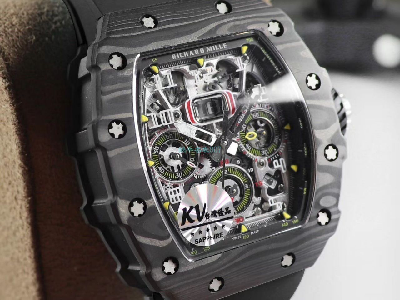 KV Factory  top  Replica  RICHARD MILLE RM-011锻造 carbon fiber 系列【原版 carbon fiber 纹路】V2全新升级版 / KVRM11V2