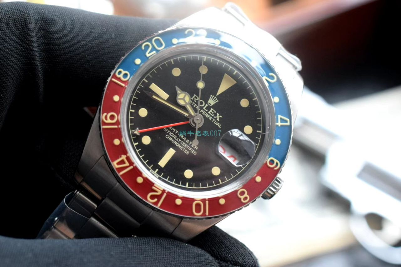  Rolex 复古 GMT MASTER II系列可乐圈GMT Master II  Replica Copy 16710 wrist watches  / R602