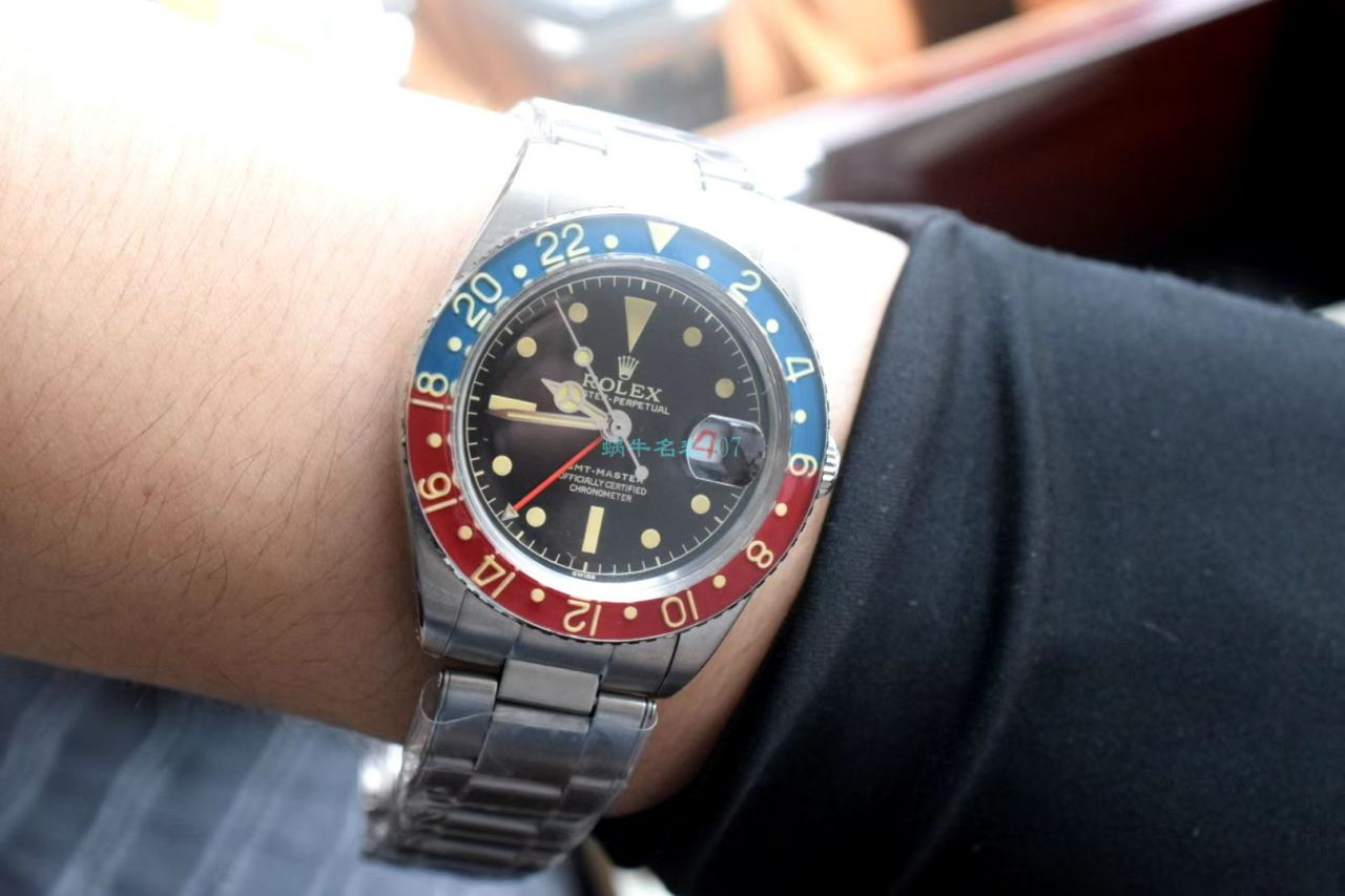  Rolex 复古 GMT MASTER II系列可乐圈GMT Master II  Replica Copy 16710 wrist watches  / R602