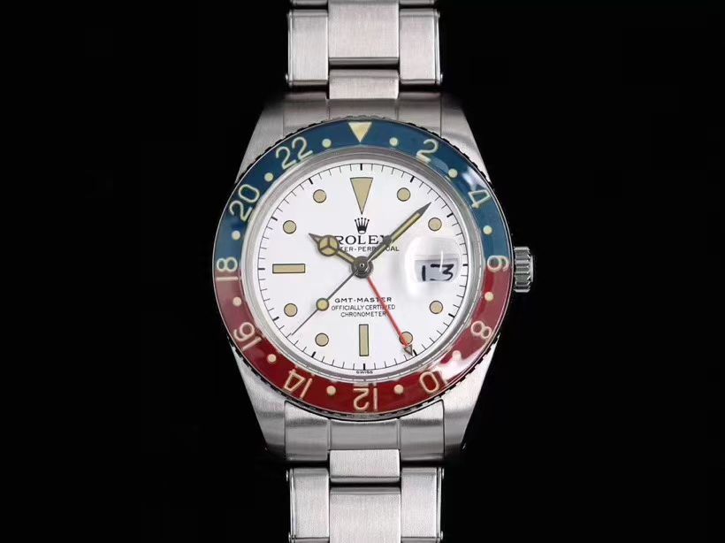  Rolex 复古 GMT MASTER II系列可乐圈GMT Master II  Replica Copy 16710 wrist watches  / R602