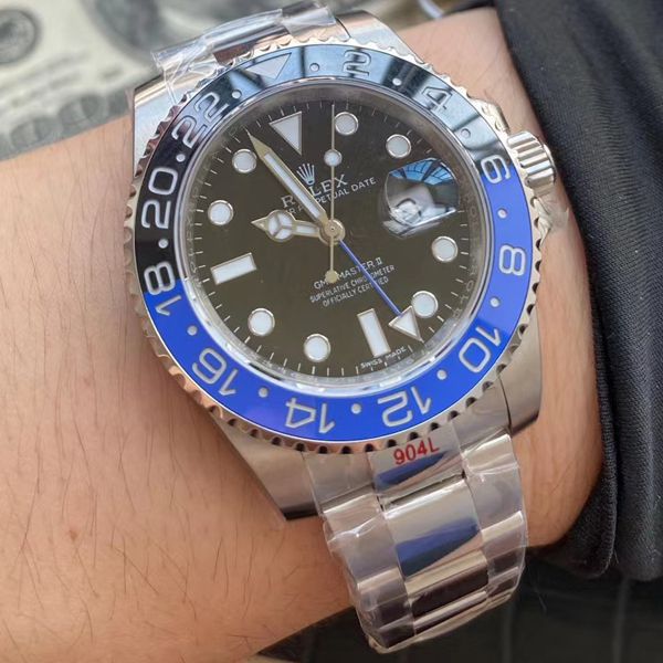 V9 Factory 官网 Replica Copy  Watches  Rolex  GMT MASTER II系列116710BLNR-78200 wrist watches (可乐圈)
