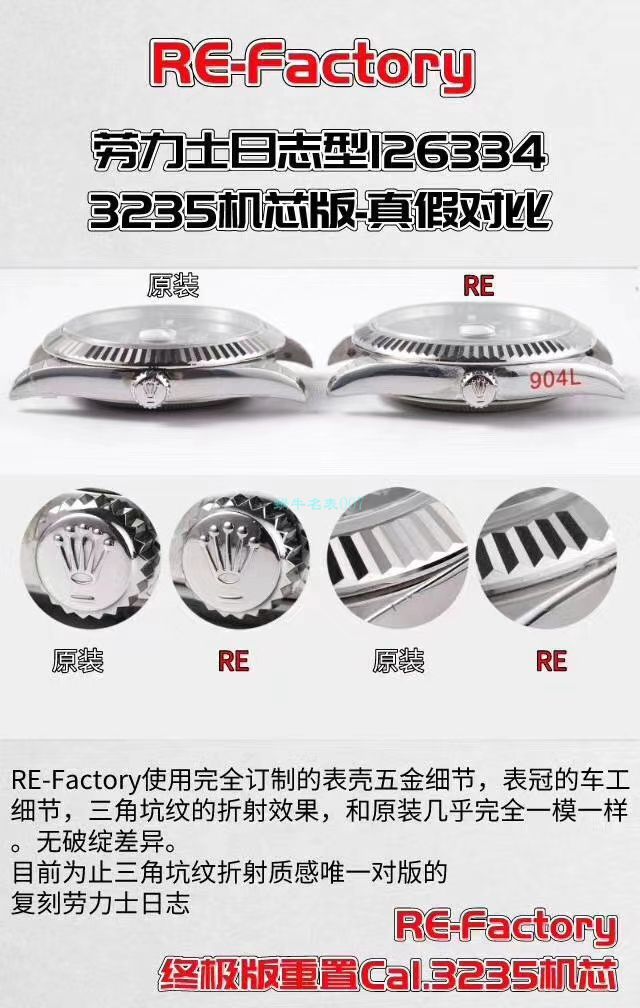 RE Factory  top  Replica Copy  Watches  Rolex   Datejust 系列m126334-0022绿萝 wrist watches  / R607