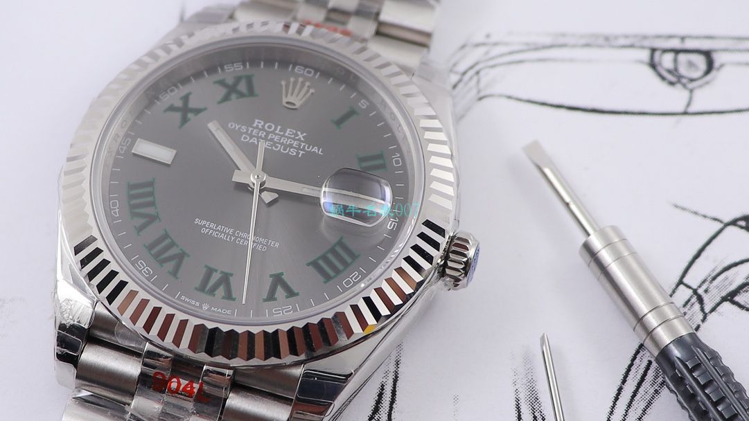 RE Factory  top  Replica Copy  Watches  Rolex   Datejust 系列m126334-0022绿萝 wrist watches  / R607