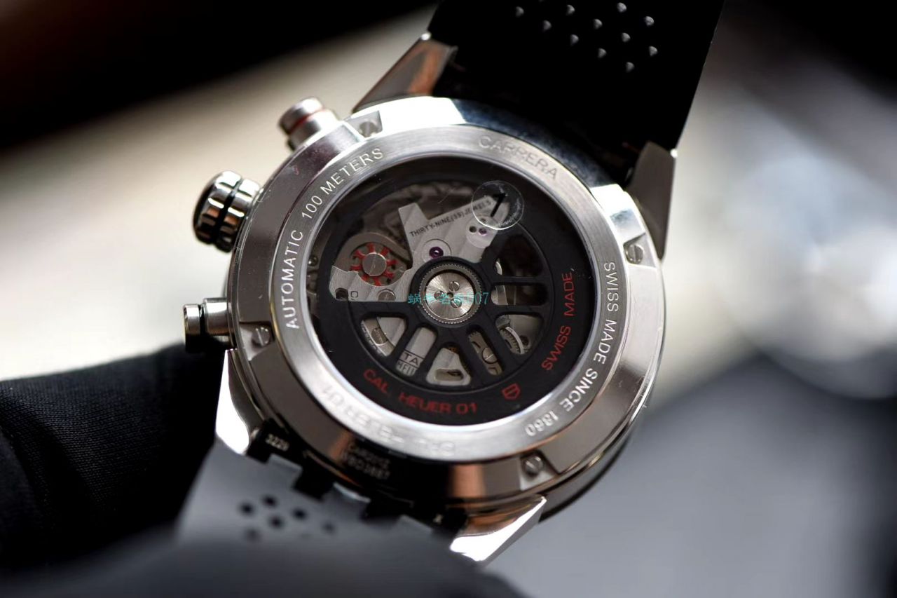 XF Factory 官网黑面旋风 TAG Heuer 卡莱拉系列CAR201Z.FT6046 wrist watches  / TG098