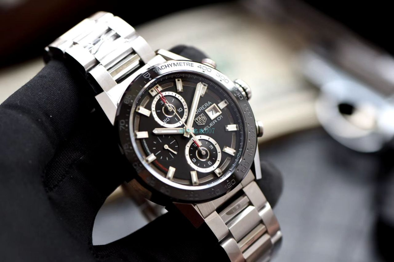 XF Factory  High quality  Replica Watches 黑面旋风 TAG Heuer 卡莱拉系列CAR201Z.BA0714 wrist watches  / TG097