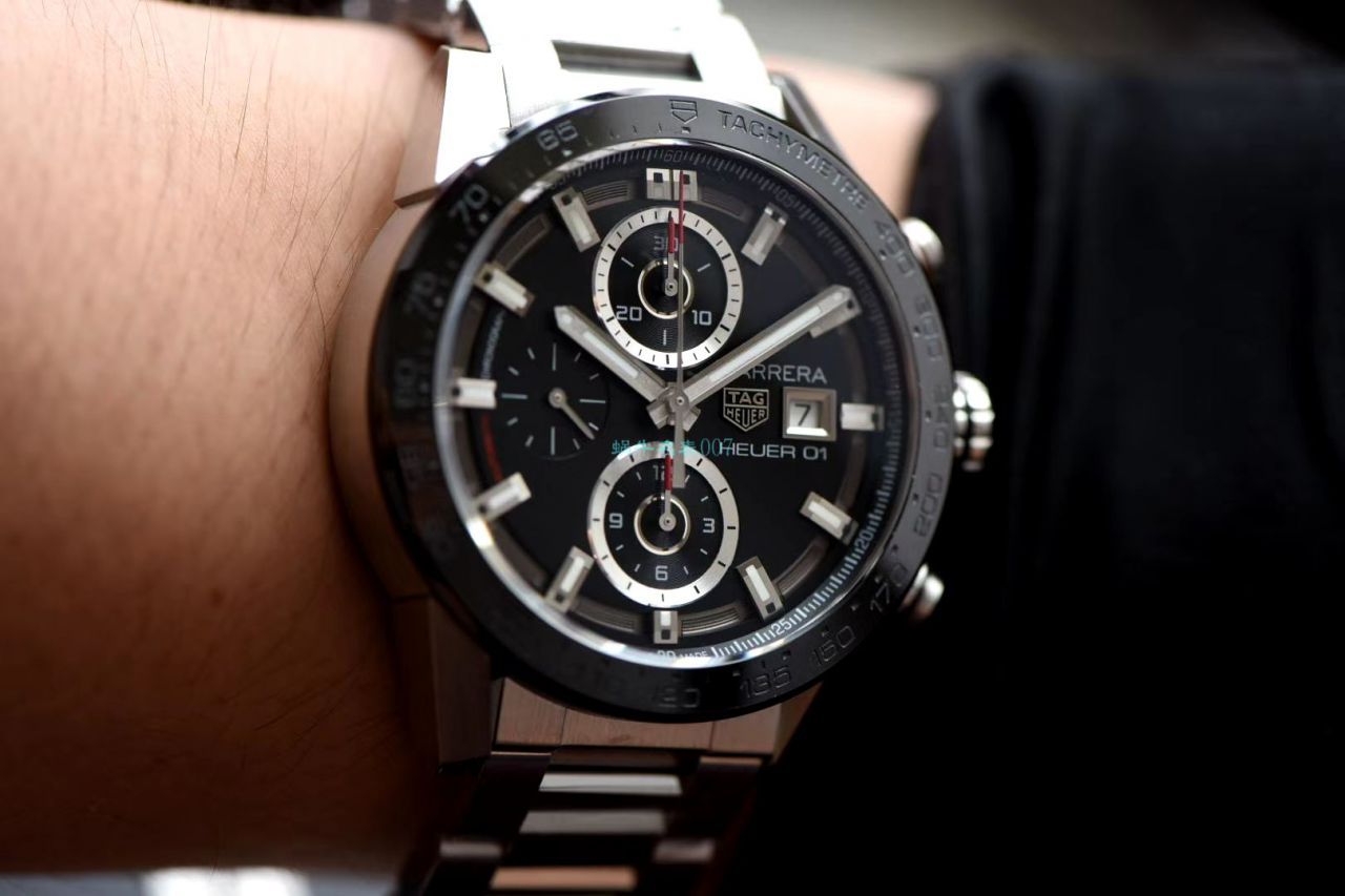 XF Factory  High quality  Replica Watches 黑面旋风 TAG Heuer 卡莱拉系列CAR201Z.BA0714 wrist watches  / TG097