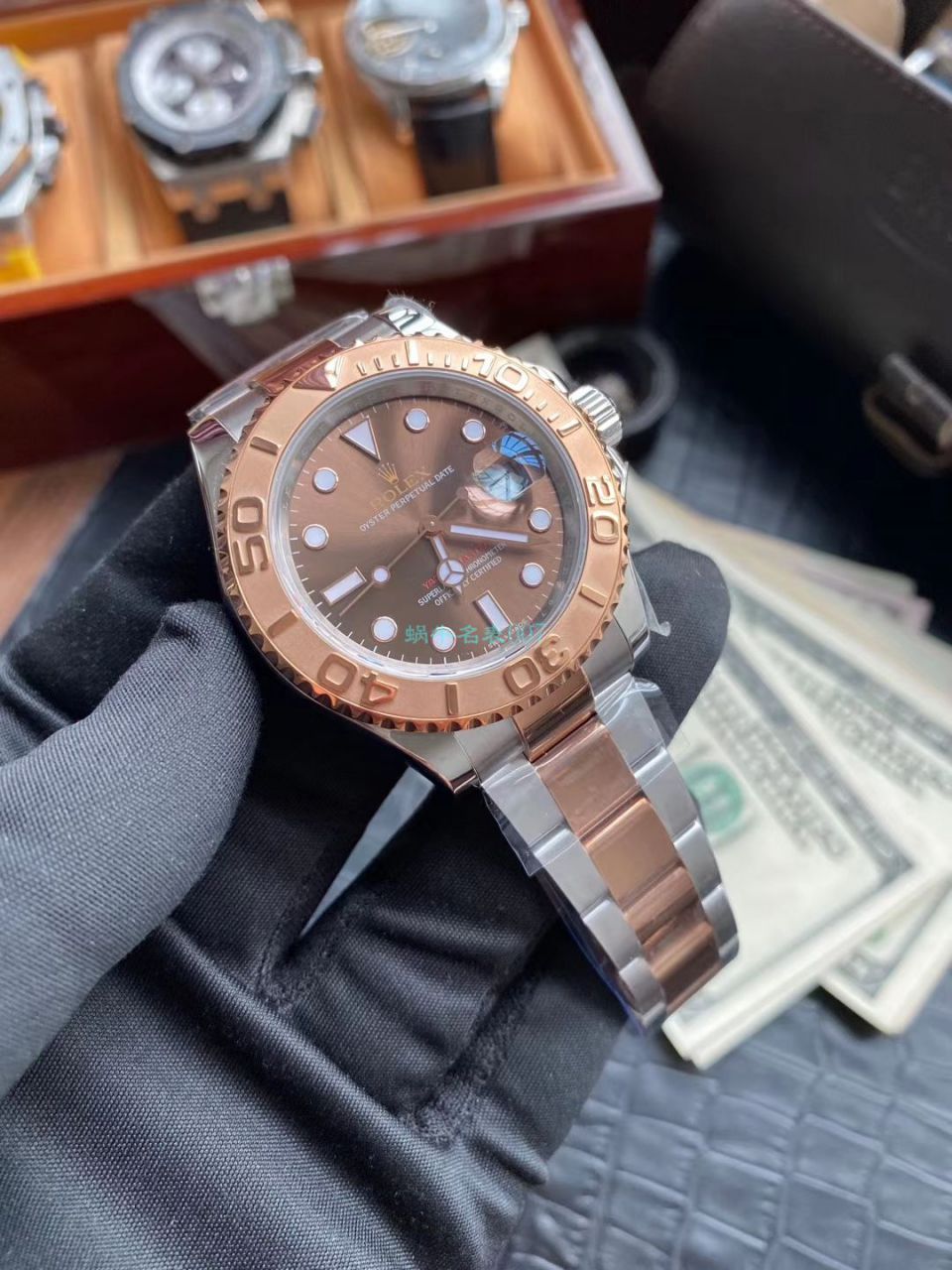 AR Factory  top  Replica Copy 玫瑰金 Rolex  Yacht-Master 系列m126621-0001 wrist watches  / R608
