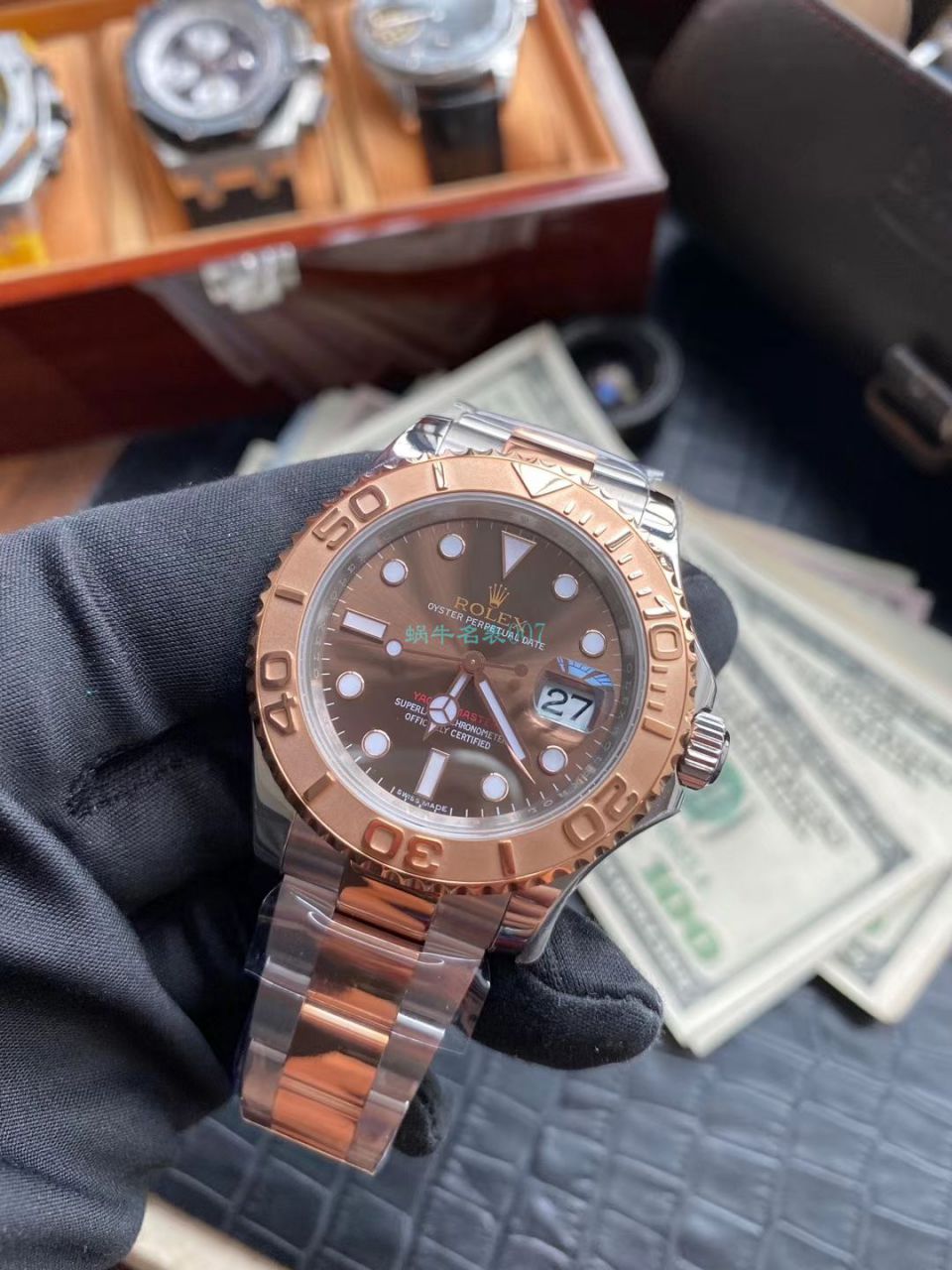 AR Factory  top  Replica Copy 玫瑰金 Rolex  Yacht-Master 系列m126621-0001 wrist watches  / R608