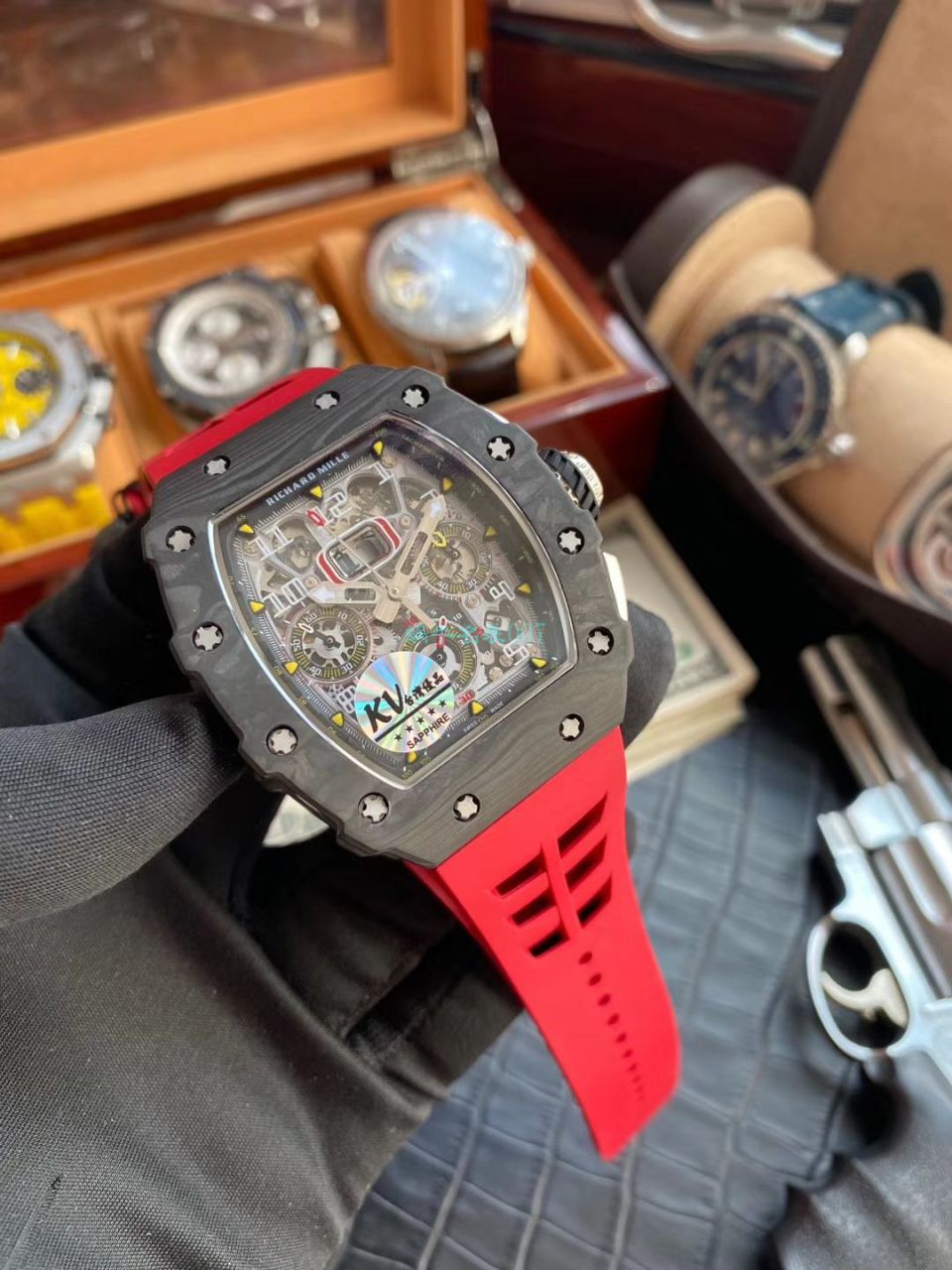 KV Factory  top  Replica  RICHARD MILLE RM-011锻造 carbon fiber 系列【原版 carbon fiber 纹路】V2全新升级版 / KVRM11V2