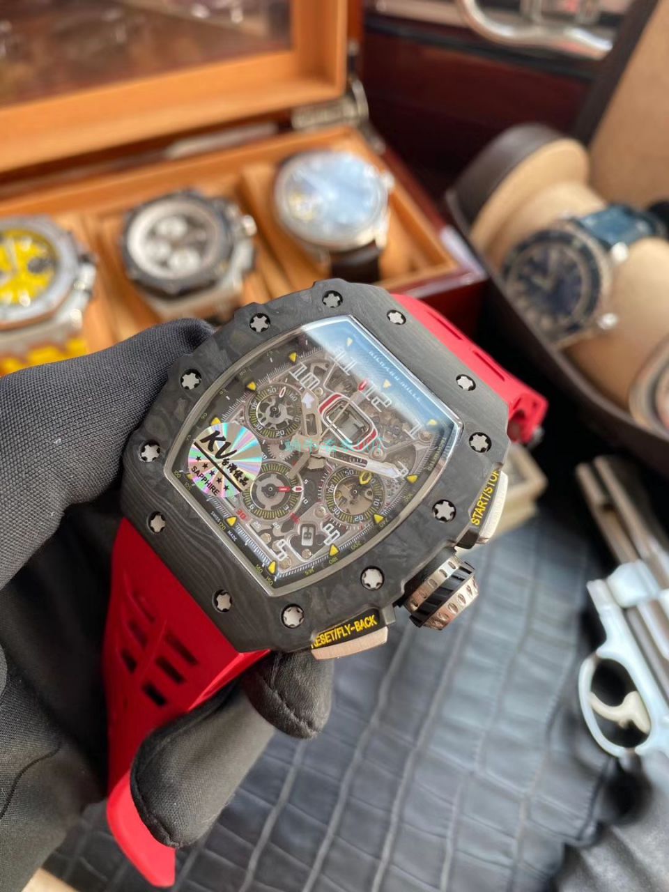 KV Factory  top  Replica  RICHARD MILLE RM-011锻造 carbon fiber 系列【原版 carbon fiber 纹路】V2全新升级版 / KVRM11V2