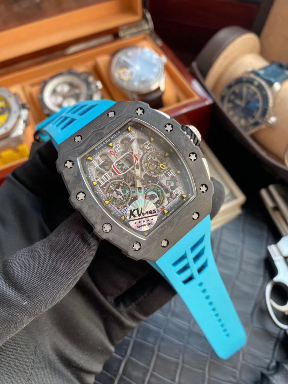 KV Factory  top  Replica  RICHARD MILLE RM-011锻造 carbon fiber 系列【原版 carbon fiber 纹路】V2全新升级版 / KVRM11V2