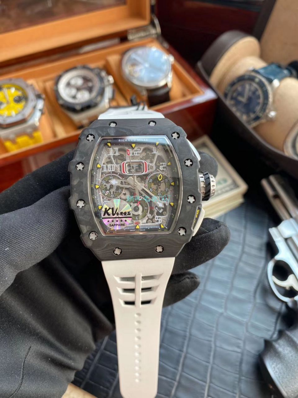 KV Factory V2升级版 High quality  Replica Watches  Richard Miller 男士系列RM 011 wrist watches  / KV011V2C