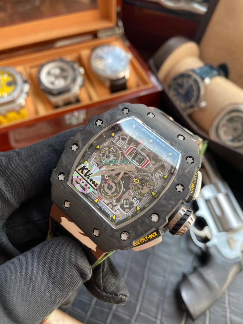 KV Factory V2升级版 High quality  Replica Watches  Richard Miller 男士系列RM 011 wrist watches  / KV011V2C