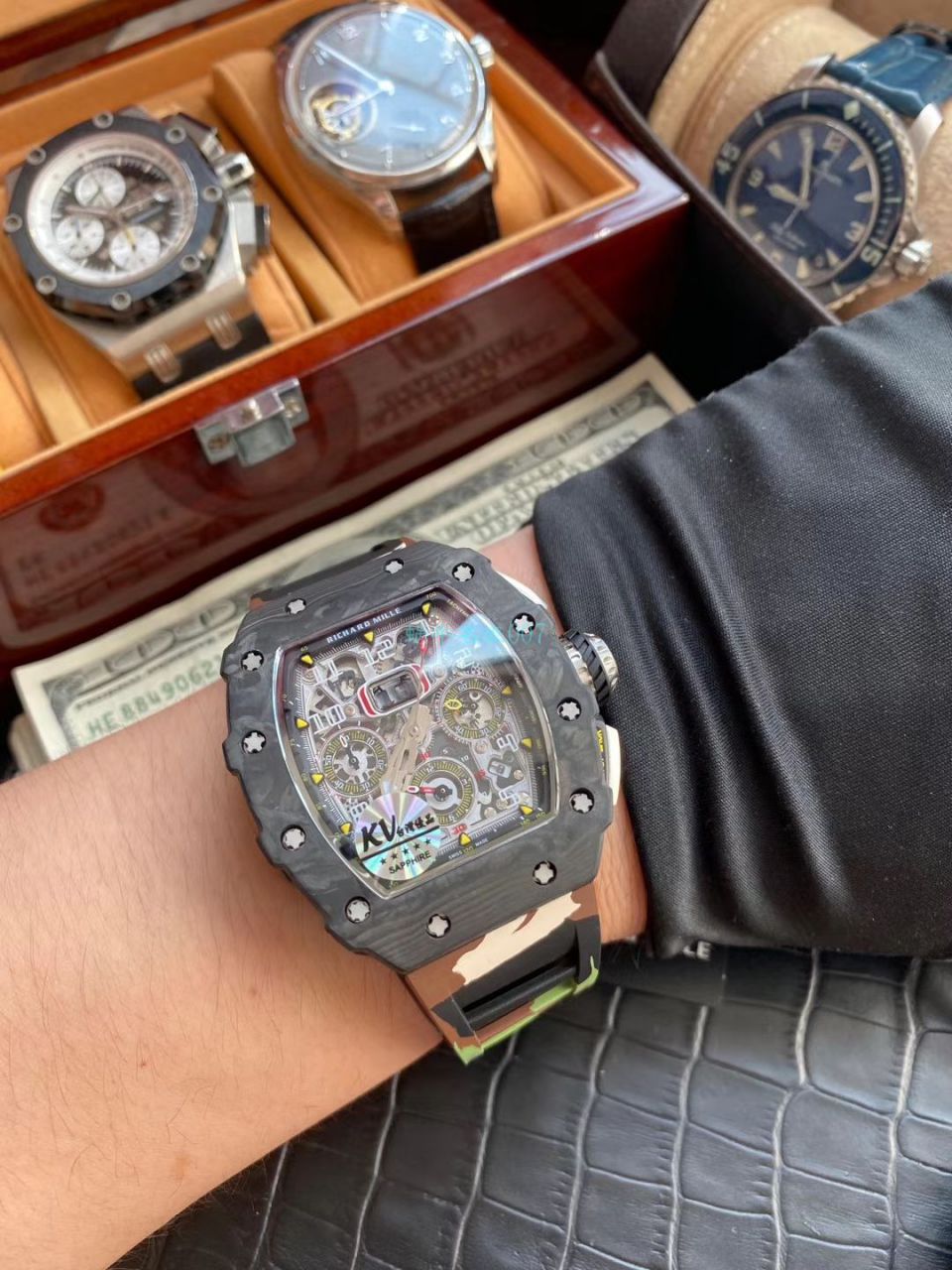 KV Factory V2升级版 High quality  Replica Watches  Richard Miller 男士系列RM 011 wrist watches  / KV011V2C
