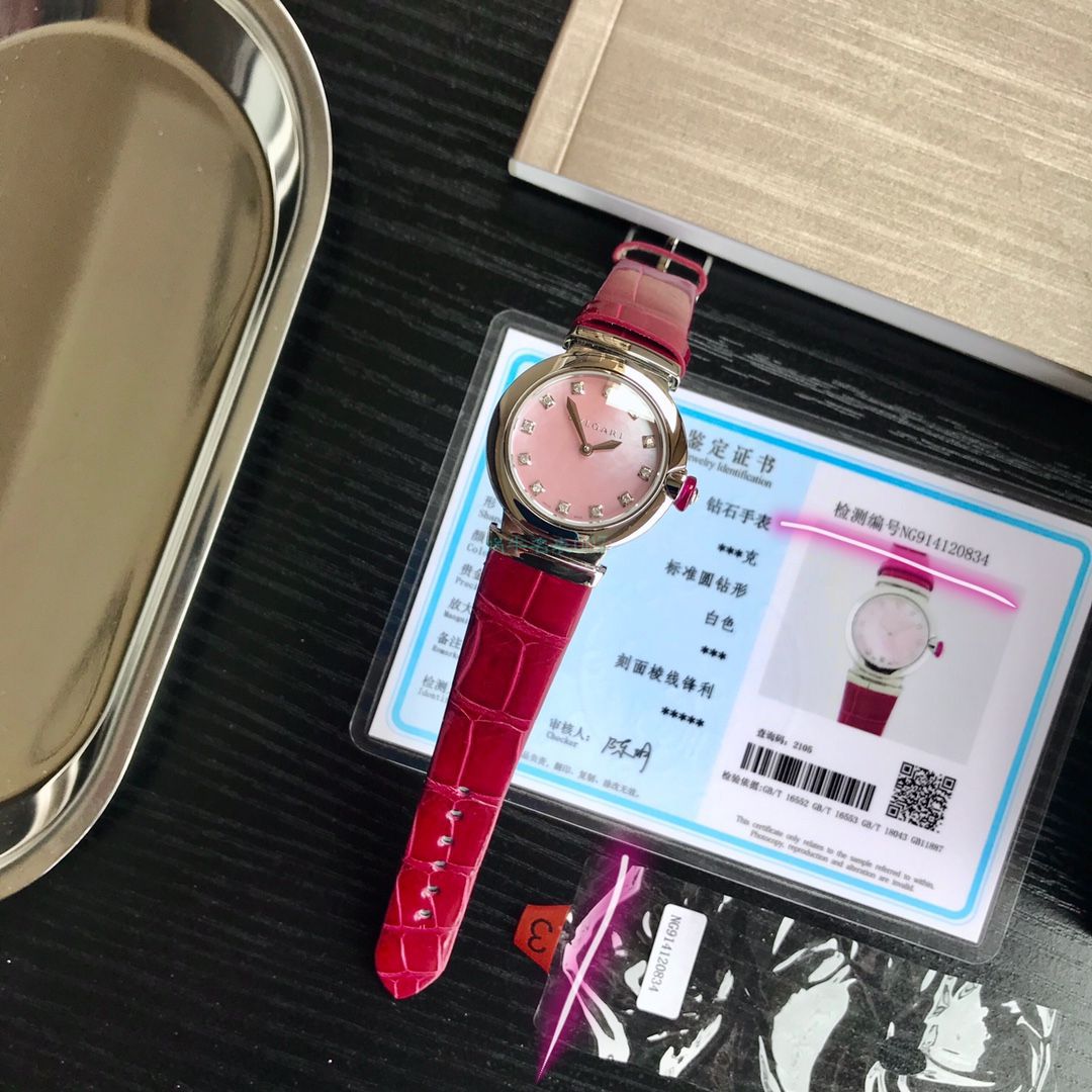 渠道原单真钻女表 BVLGARI LVCEA系列102608 LU28C2SL/12 wrist watches  / BG037