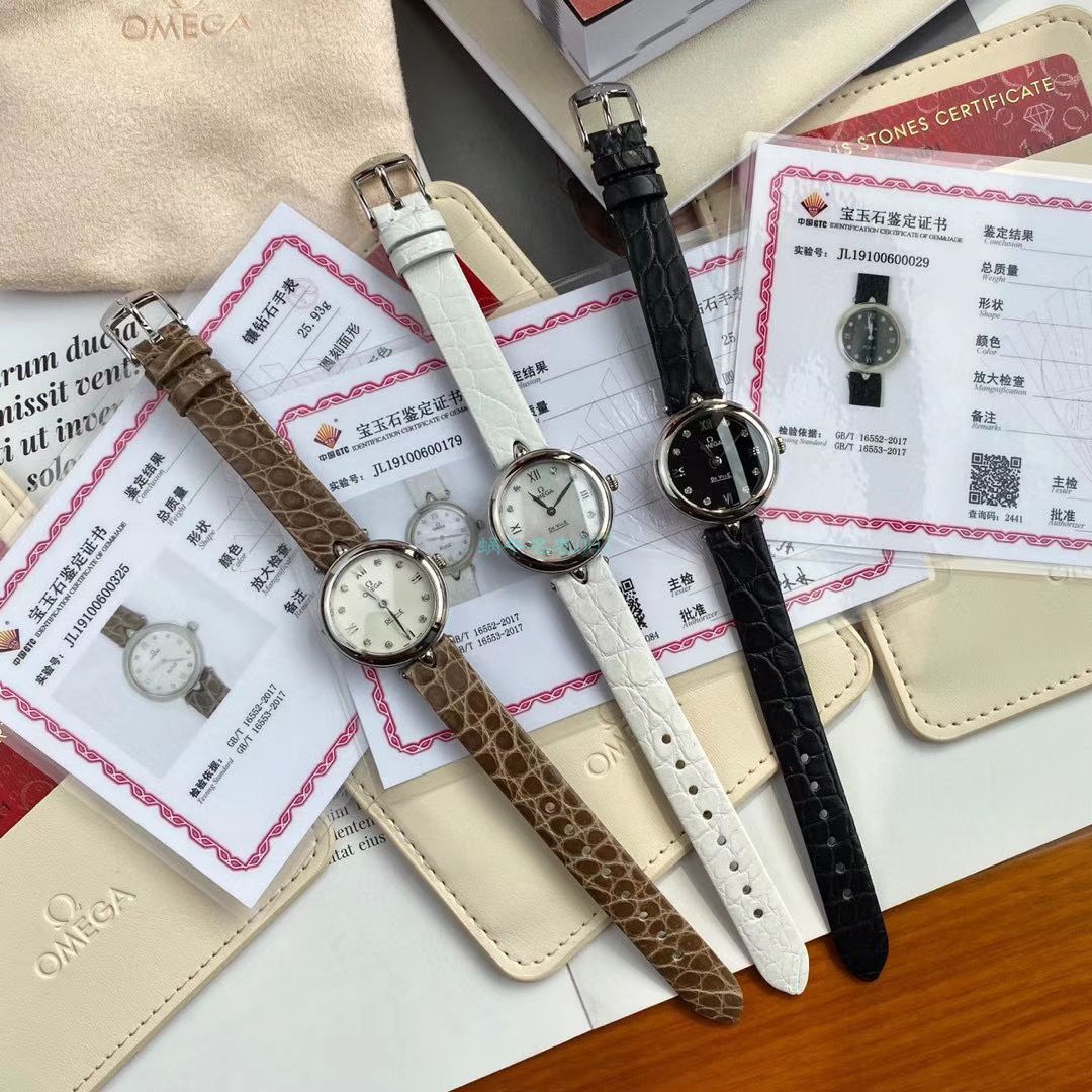 原单真钻女表OMEGA碟飞424.13.27.60.51.001，424.13.27.60.52.001 wrist watches  / M698B
