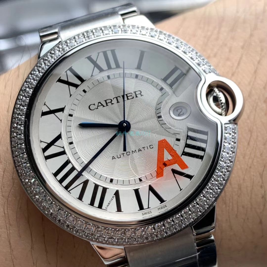 【HBBV6 Factory  Perfect  High quality  Replica Watches 】 Cartier  蓝气球系列WE9009Z3男装42毫米镶钻 wrist watches  / K120
