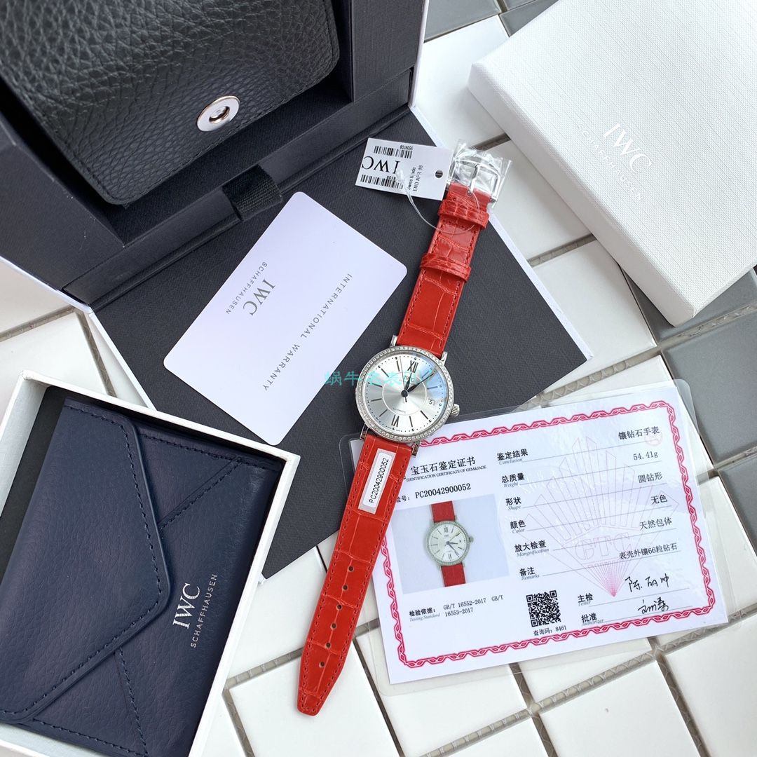 原单真钻IWC女表 IWC 柏涛菲诺系列IW458109 wrist watches  / WG527