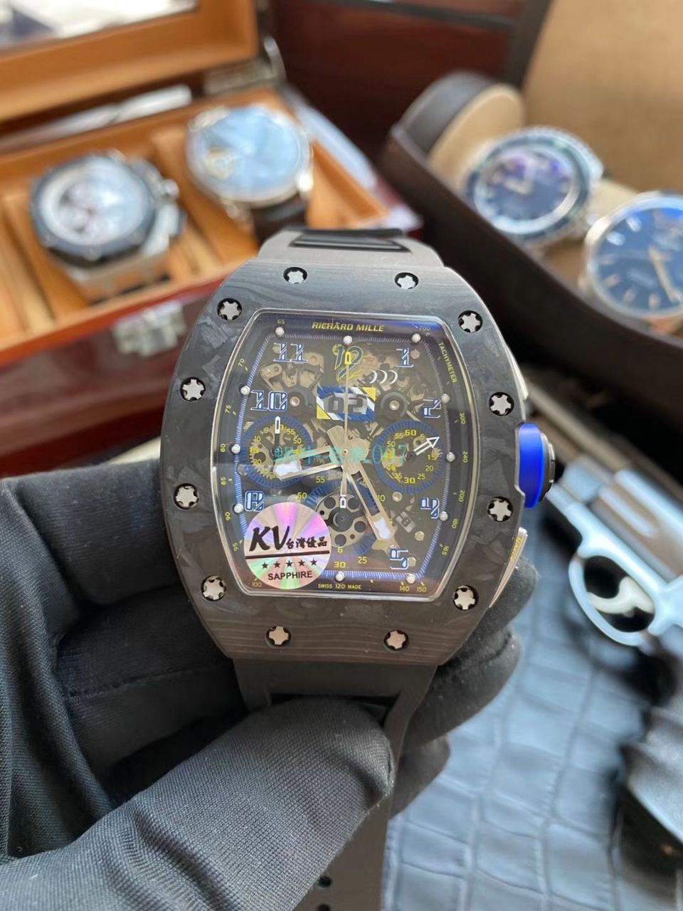 KV Factory V2升级版 RICHARD MILLE  Replica Copy 锻造 carbon fiber RM 011 LOTUS F1 TEAM wrist watches  / KVRM011V2A