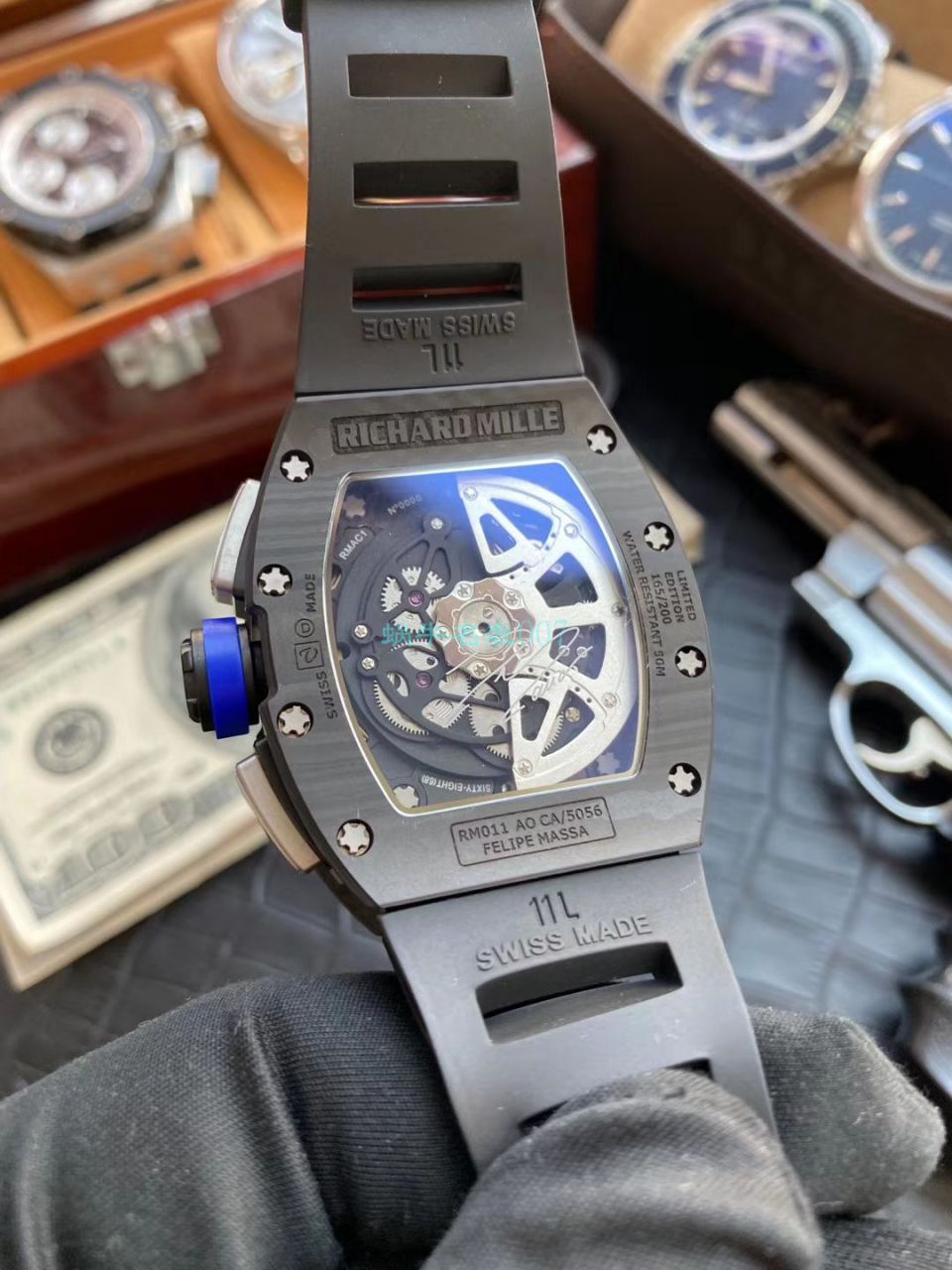 KV Factory V2升级版 RICHARD MILLE  Replica Copy 锻造 carbon fiber RM 011 LOTUS F1 TEAM wrist watches  / KVRM011V2A