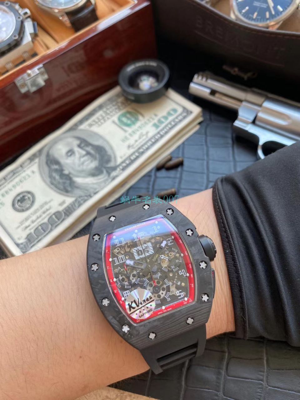 KV台湾 Factory V2升级版锻造 carbon fiber  RICHARD MILLE  Replica Copy  Watches 男士系列RM 011 wrist watches  / KVRM011V2C
