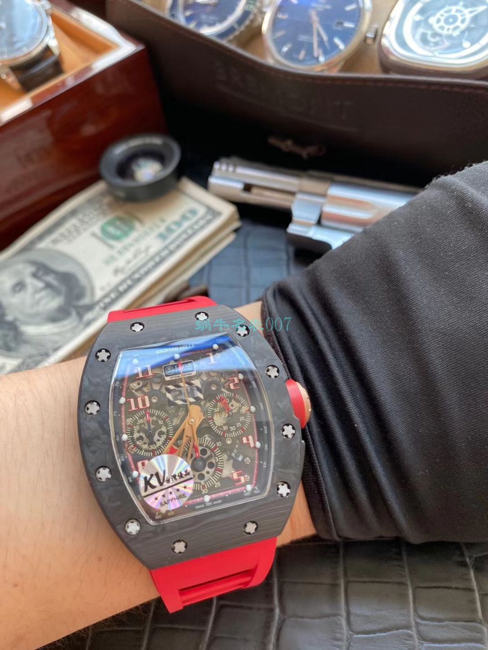 KV Factory V2升级版 RICHARD MILLE  Replica Copy 锻造 carbon fiber RM 011 LOTUS F1 TEAM wrist watches  / KVRM011V2A
