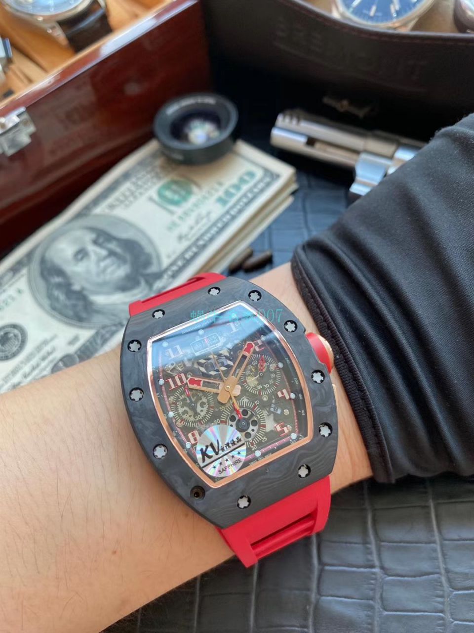 KV Factory V2升级版 RICHARD MILLE  Replica Copy 锻造 carbon fiber RM 011 LOTUS F1 TEAM wrist watches  / KVRM011V2A