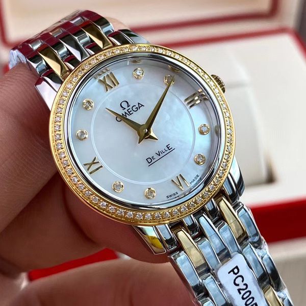 渠道原单真钻OMEGA碟飞女表424.25.27.60.55.001 wrist watches 